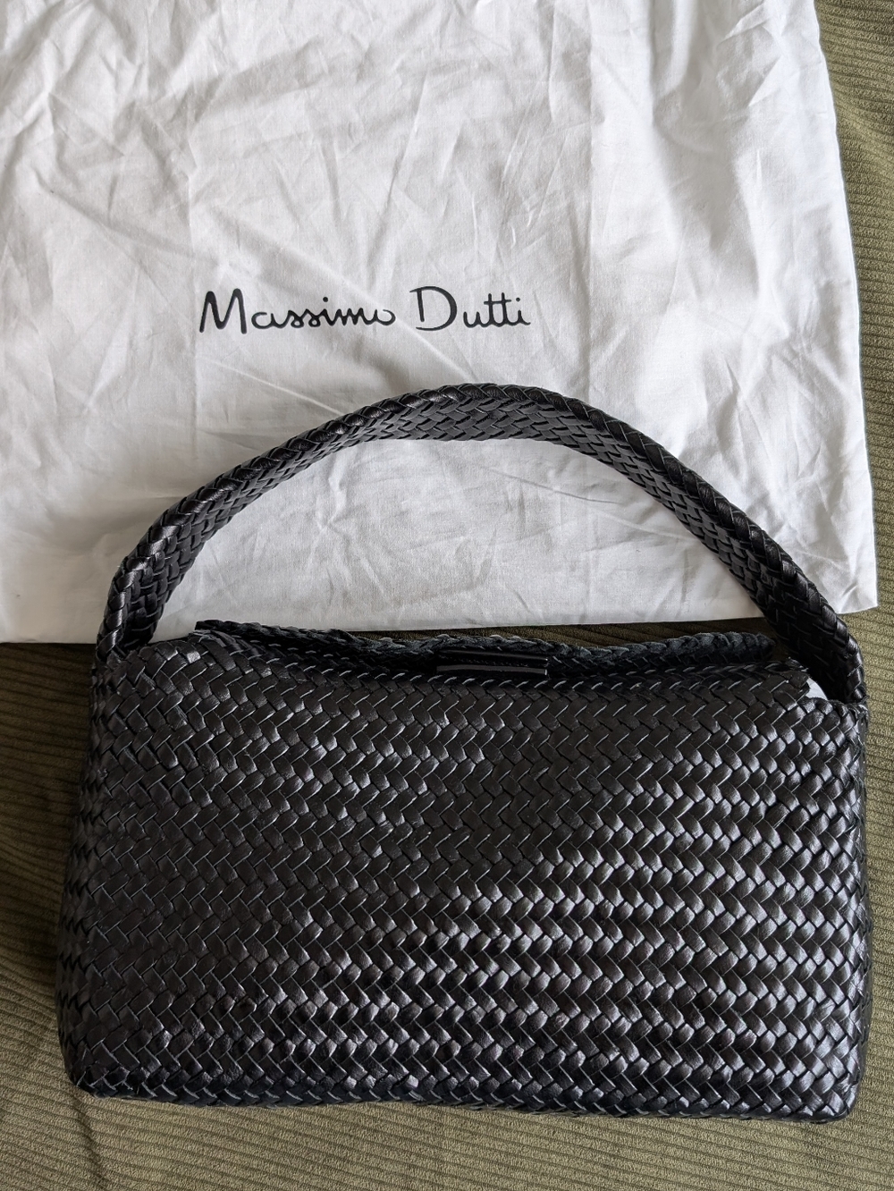 Massimo Dutti Nappa leather woven bag - Picture 4 of 13